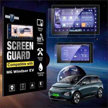 MG Windsor EV Car Excite 10inch 10.1inch Touch Screen Infotainment System guard 7inch Instrument Cluster MID protector protection film tempered glass HD