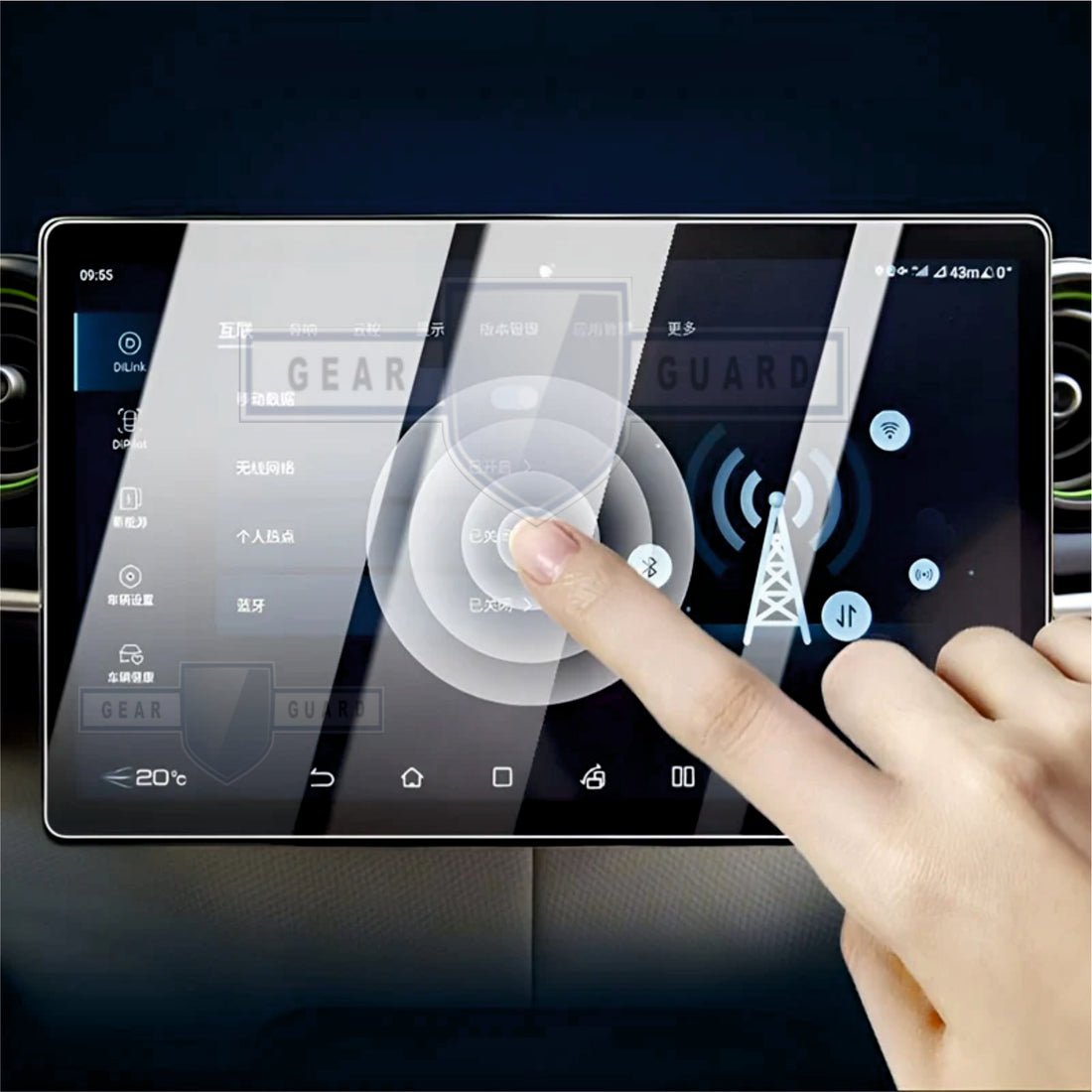 MG Windsor EV Car 10inch 10.1inch infotainment system Protection Film Screen Guard protector tempered glass scratch proof Excite