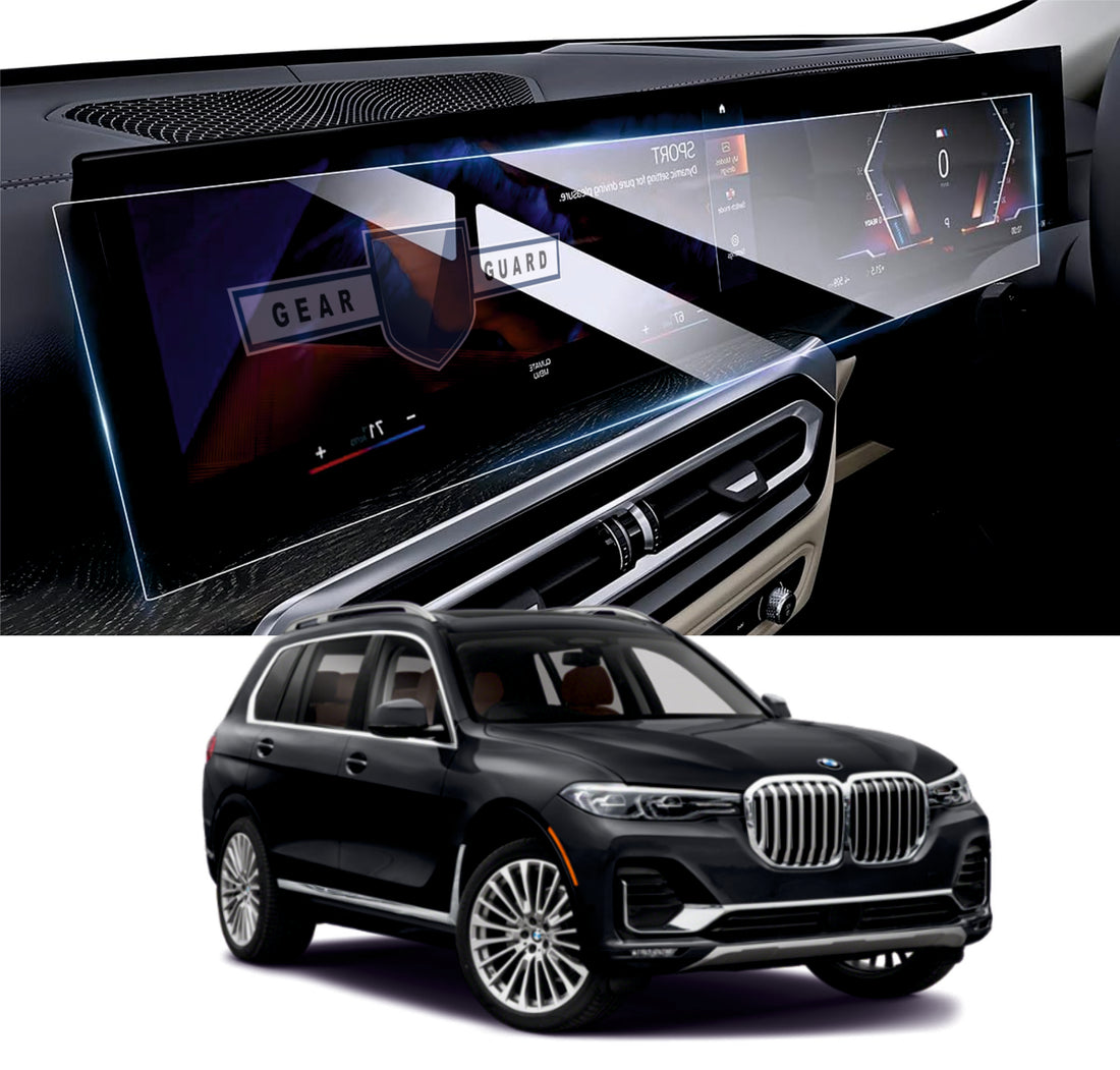BMW x7 Full Touch Screen Infotainment System Protector Guard protection film tempered glass HD 9h Hardness film Digital Meter m4