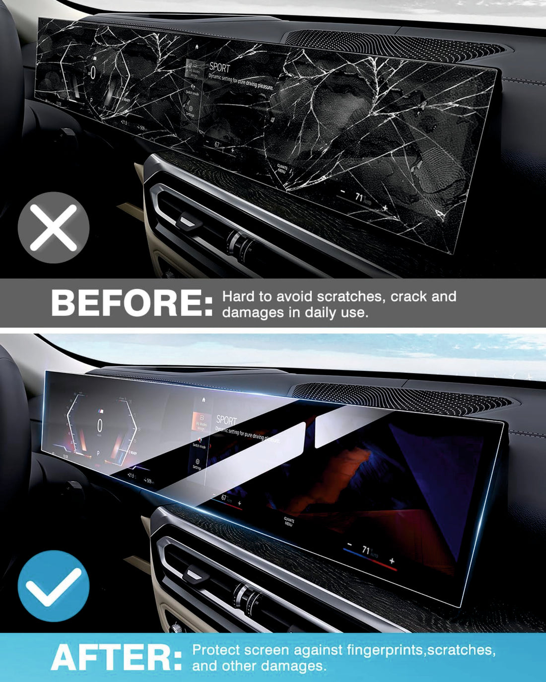 BMW iXM Electric Touch Screen Infotainment System Screen Guard