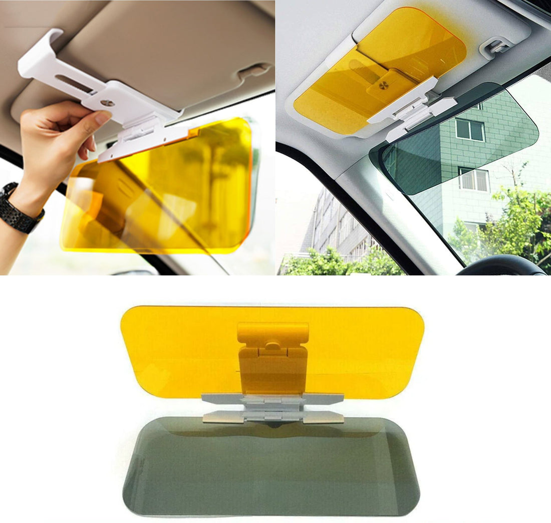 "Car drive HD visor gadget for day and night driving – anti-glare sunshade extender for clear, safe vision on the road"