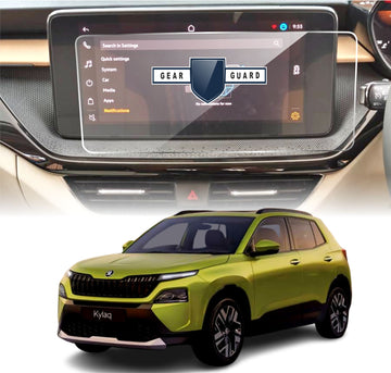 Skoda Kylaq Car Accessories Touch Screen Protector guard tempered glass scratch proof unbreakable ultra thin clear transparent