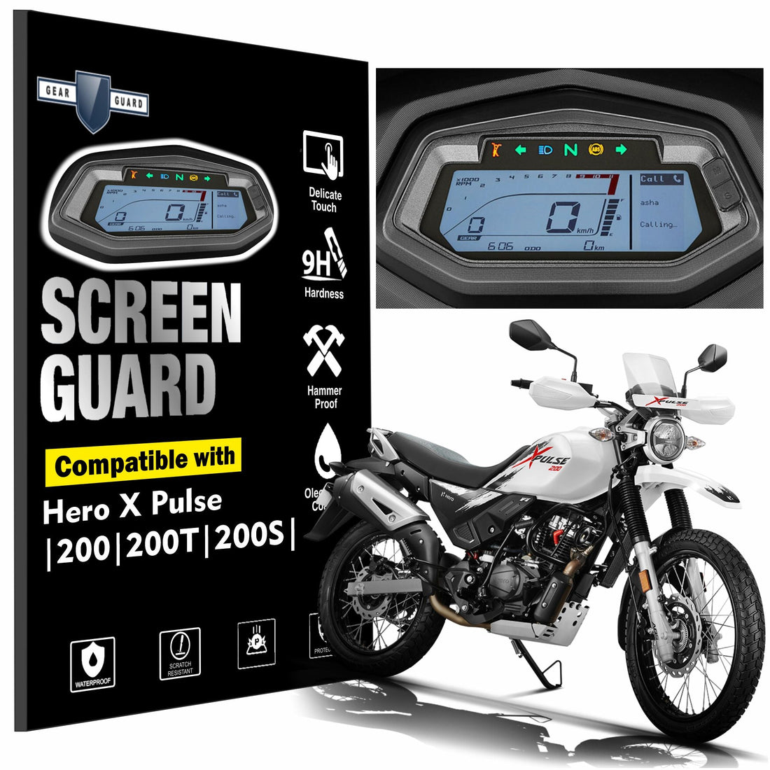 Hero X Pulse 200, 200T, 200S Bike Accessories Screen guard -