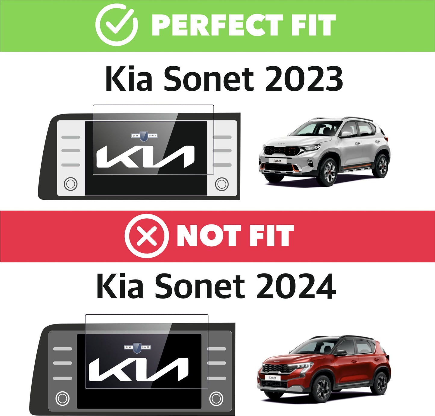 Kia Sonet (2022-2023) Screen Protector -SONET_8