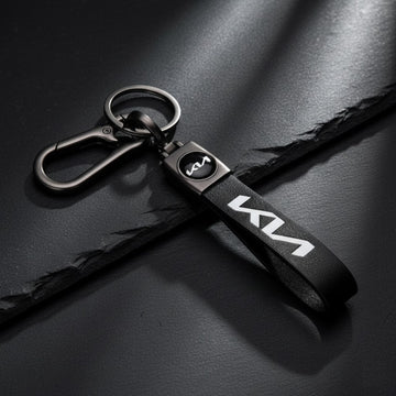Premium Leather Keychain with Metal Hook | Stylish Car Key Holder