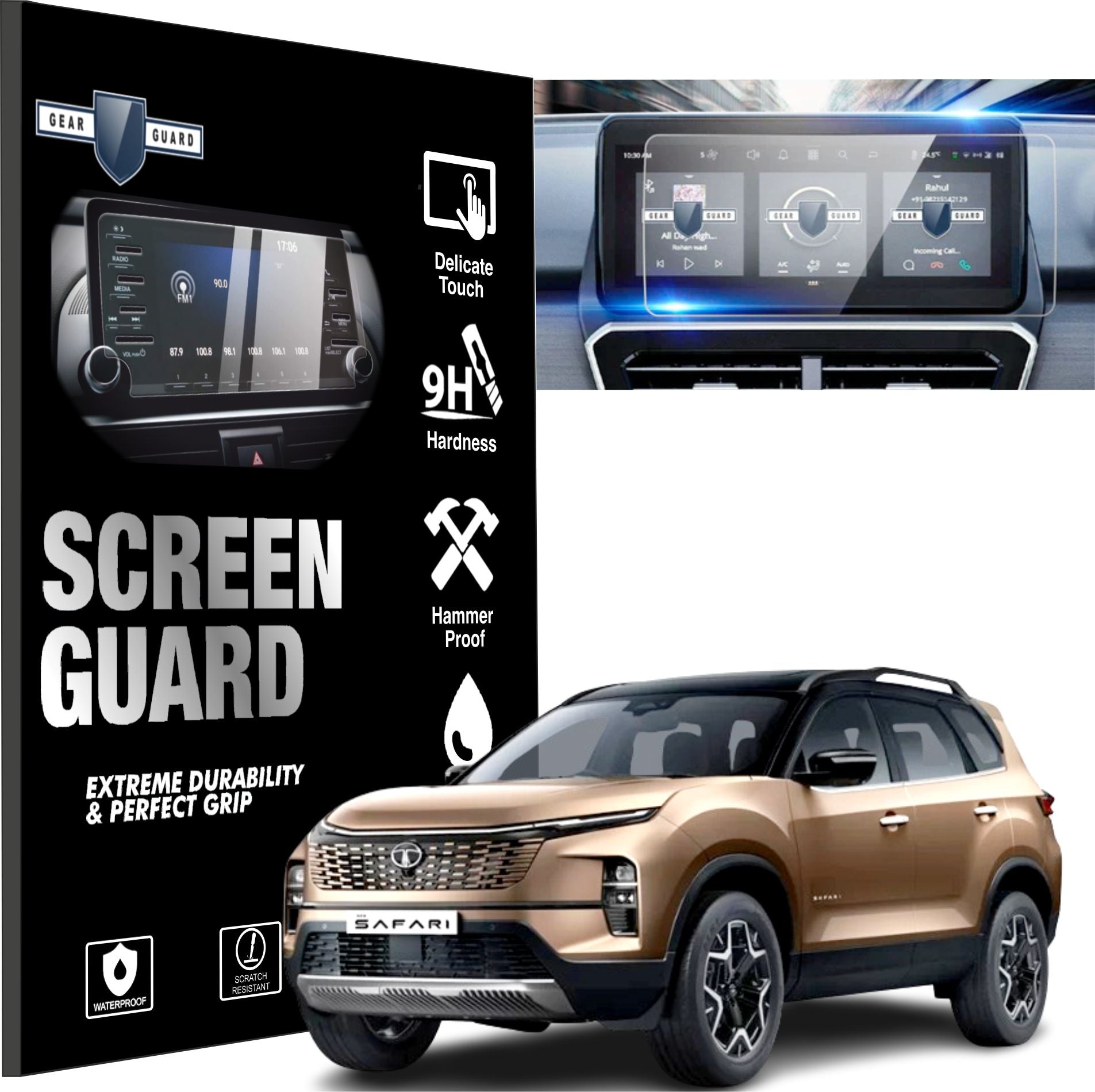 Tata Safari Facelift 2023 Accessories Touch Screen Protector -SAFARI_FACE1