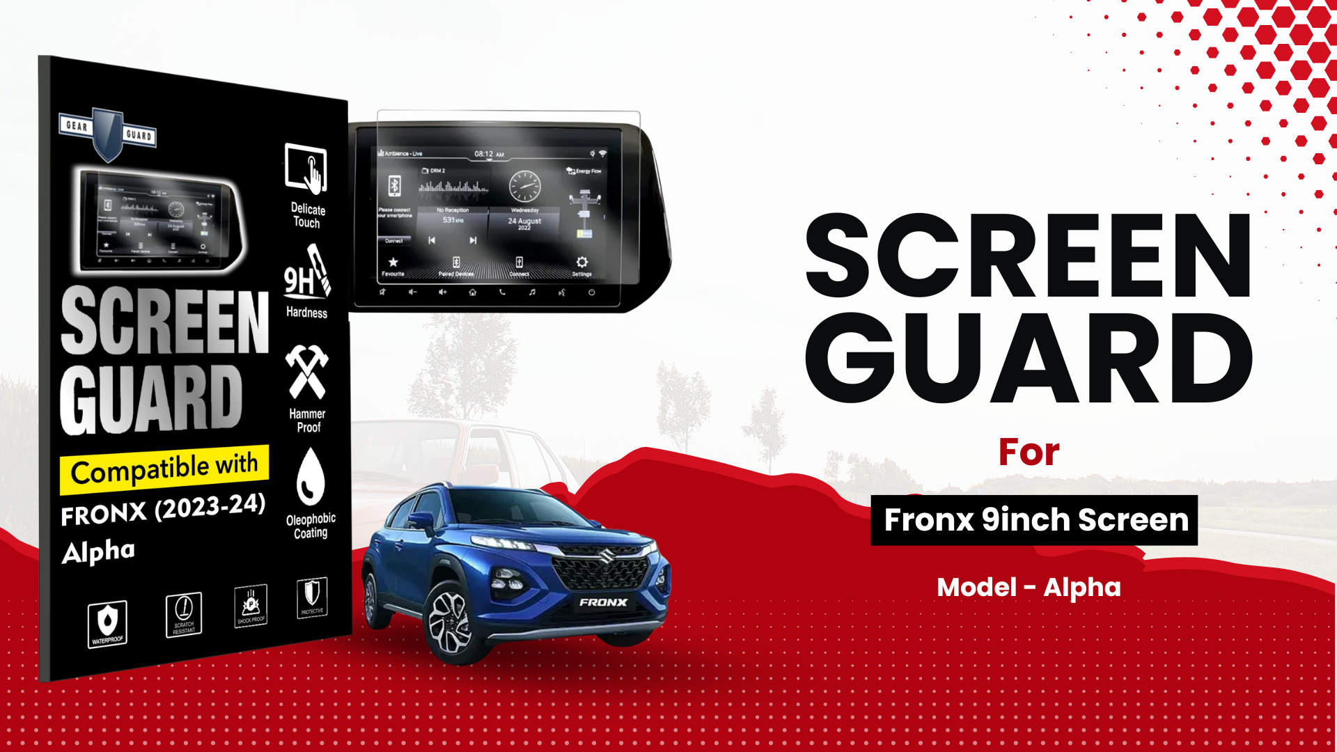 Screen Protectors for Maruti Suzuki Fronx (2023-24) Touch Screen Guard Navigation System Touchscreens