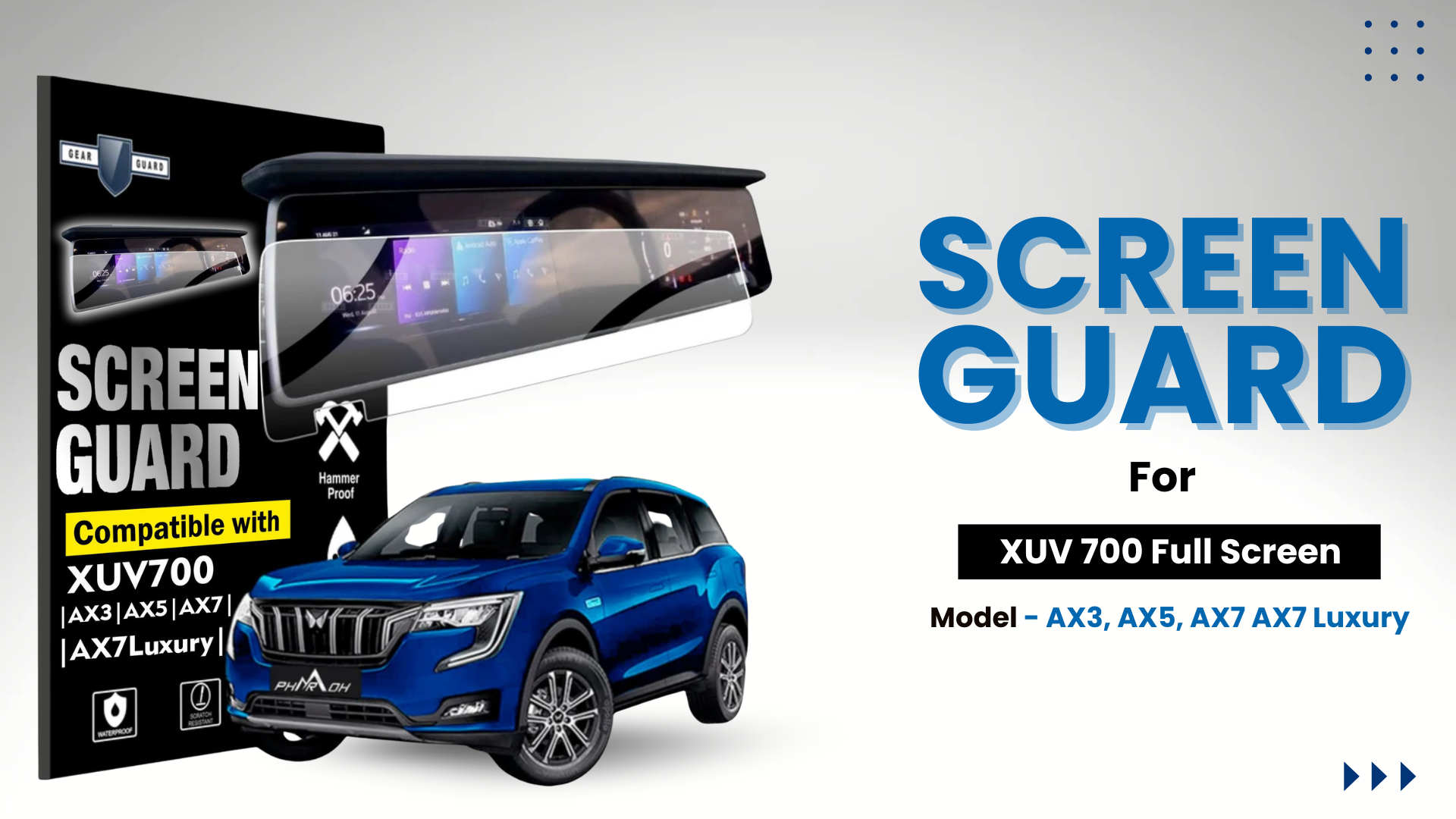 Screen Protectors for Mahindra XUV 700 (2021-2024) Navigation System Touchscreens