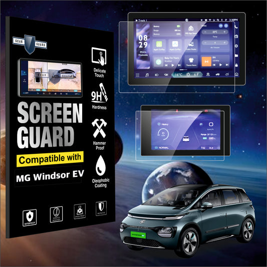 MG Windsor EV Car Excite 10inch 10.1inch Touch Screen Infotainment System guard 7inch Instrument Cluster MID protector protection film tempered glass HD