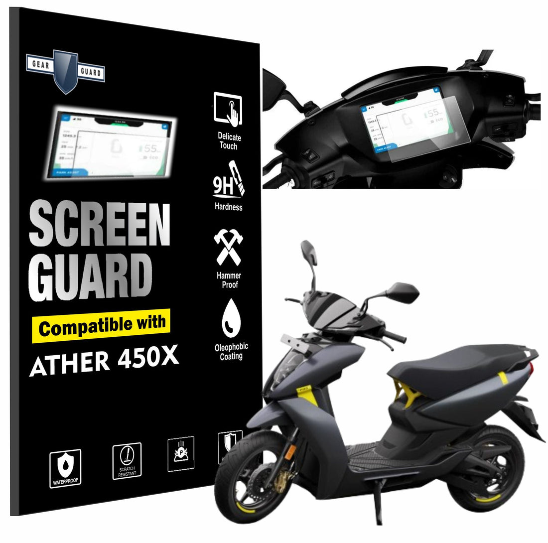 [2 Pack] Ather 450 Apex Electric Scooter TFT Instrument Cluster Digital Speed Meter Screen Protector [2024 - 2025] - S4C_ATHER_450_Apex