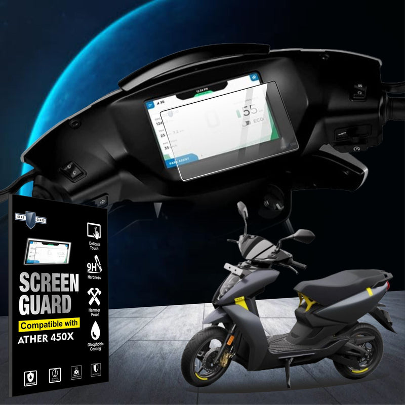 [2 Pack] Ather 450 Apex Electric Scooter TFT Instrument Cluster Digital Speed Meter Screen Protector [2024 - 2025] - S4C_ATHER_450_Apex