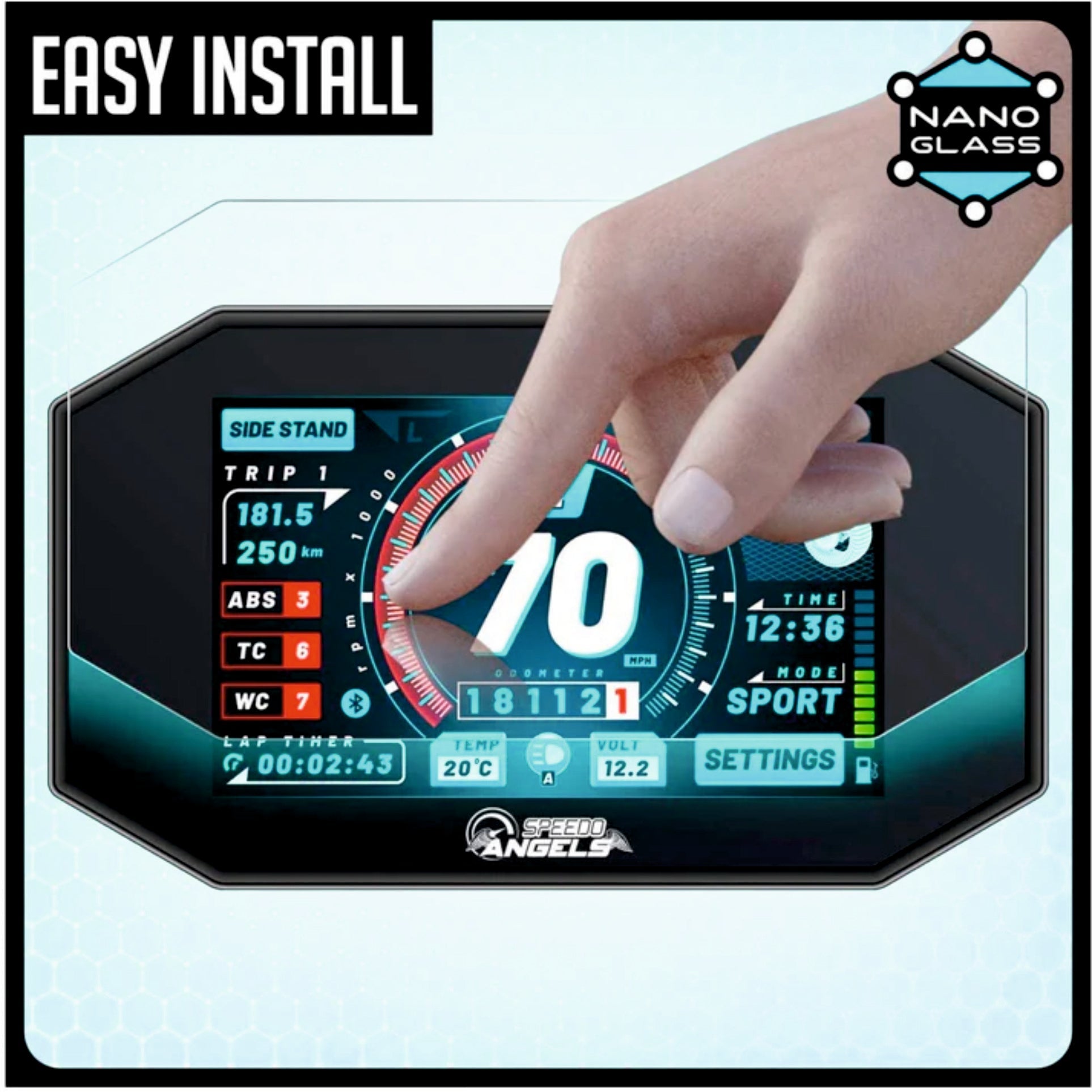 [2 Pack] Bajaj Dominar 400 TFT Instrument Cluster Digital Speed Meter Screen Protector [2016 - 2024] - S7C_DOMINAR_400