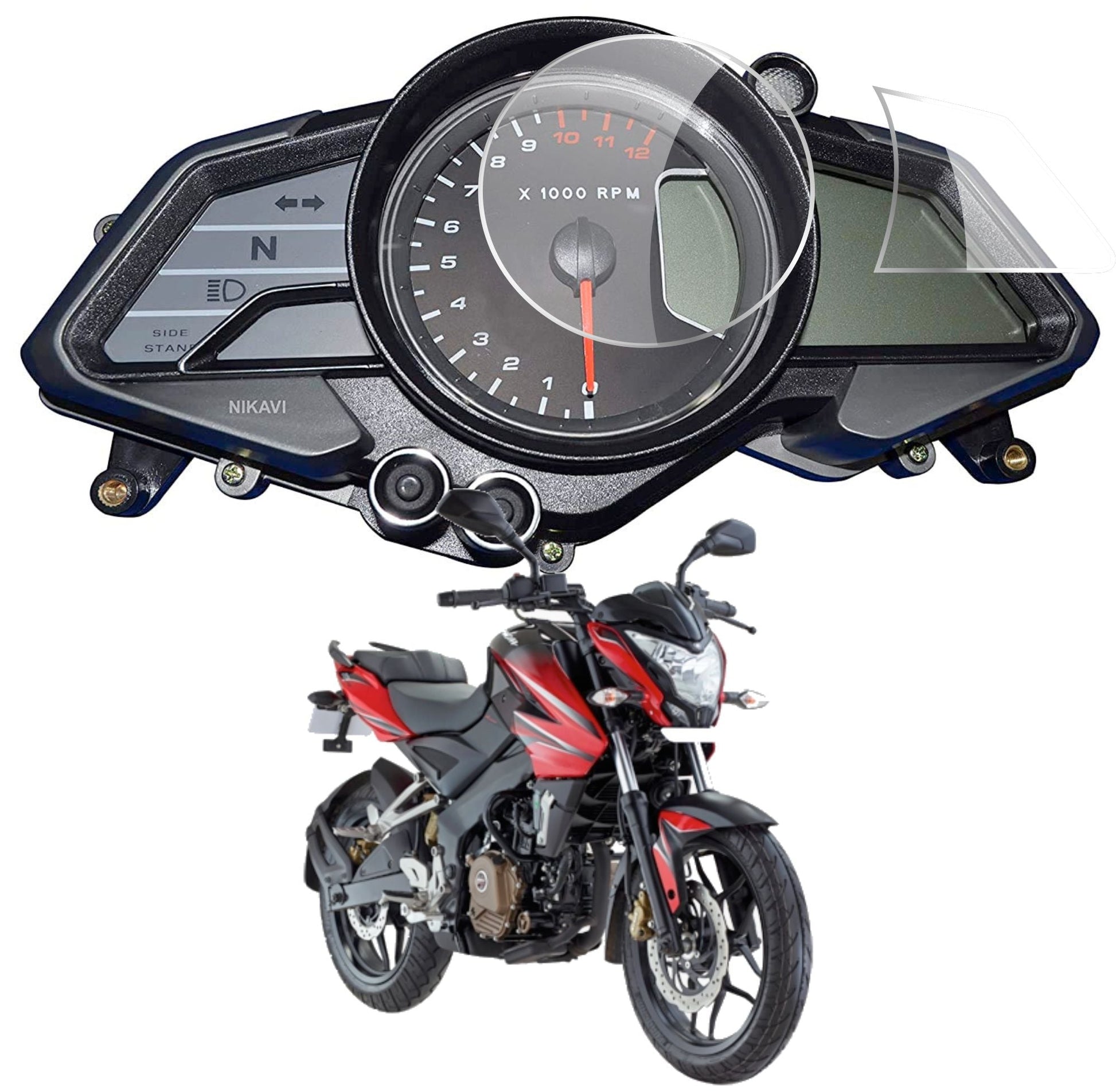 [2 Pack] Bajaj Pulsar RS200 Instrument Cluster Digital Speed Meter Screen Protector [2018 - 2023] - SXC_PULSAR_RS