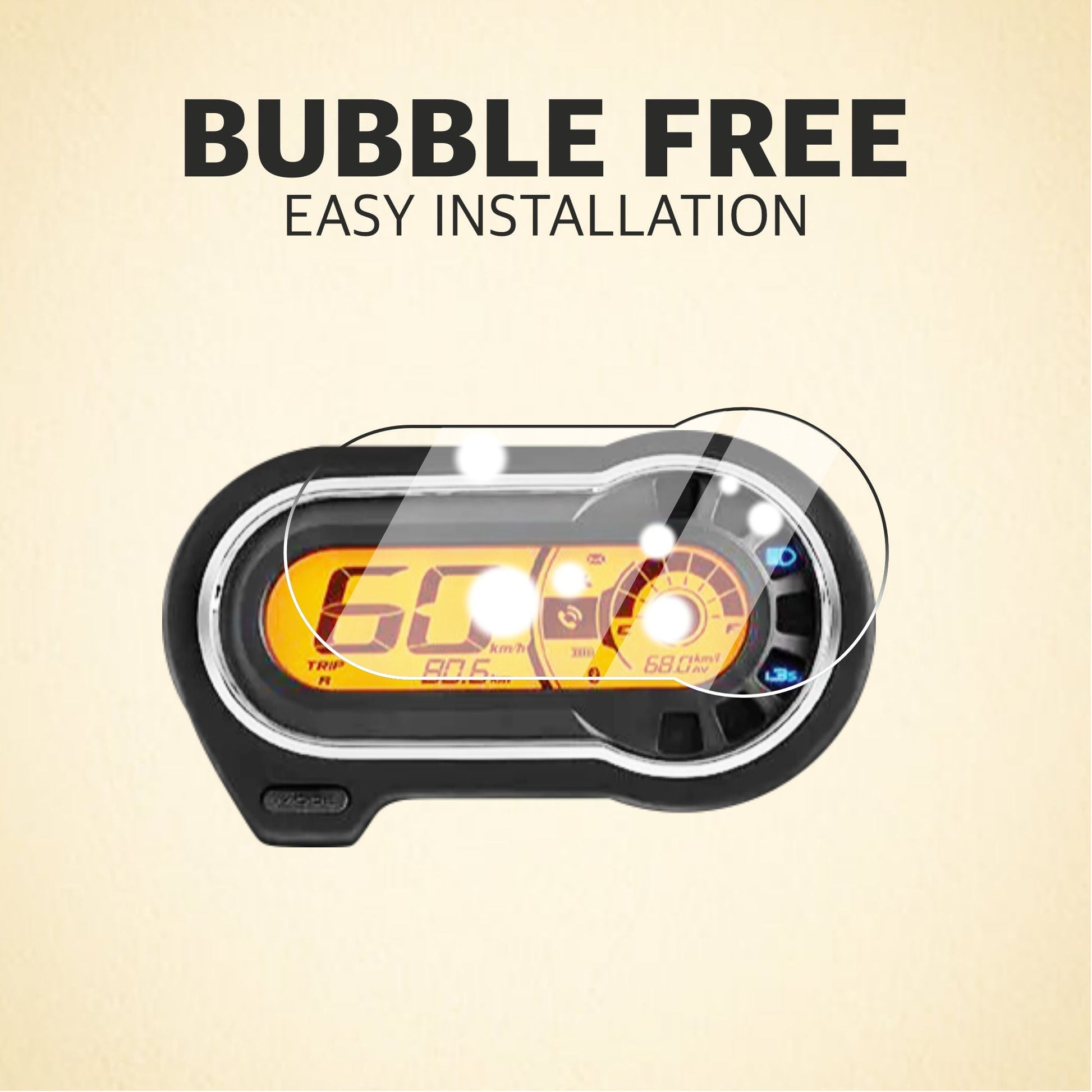 [2 Pack] Hero Splender Plus Xtec TFT Instrument Cluster Digital Speed Meter Screen Protector [2022 - 2025] - SPLENDOR_PLUS_C