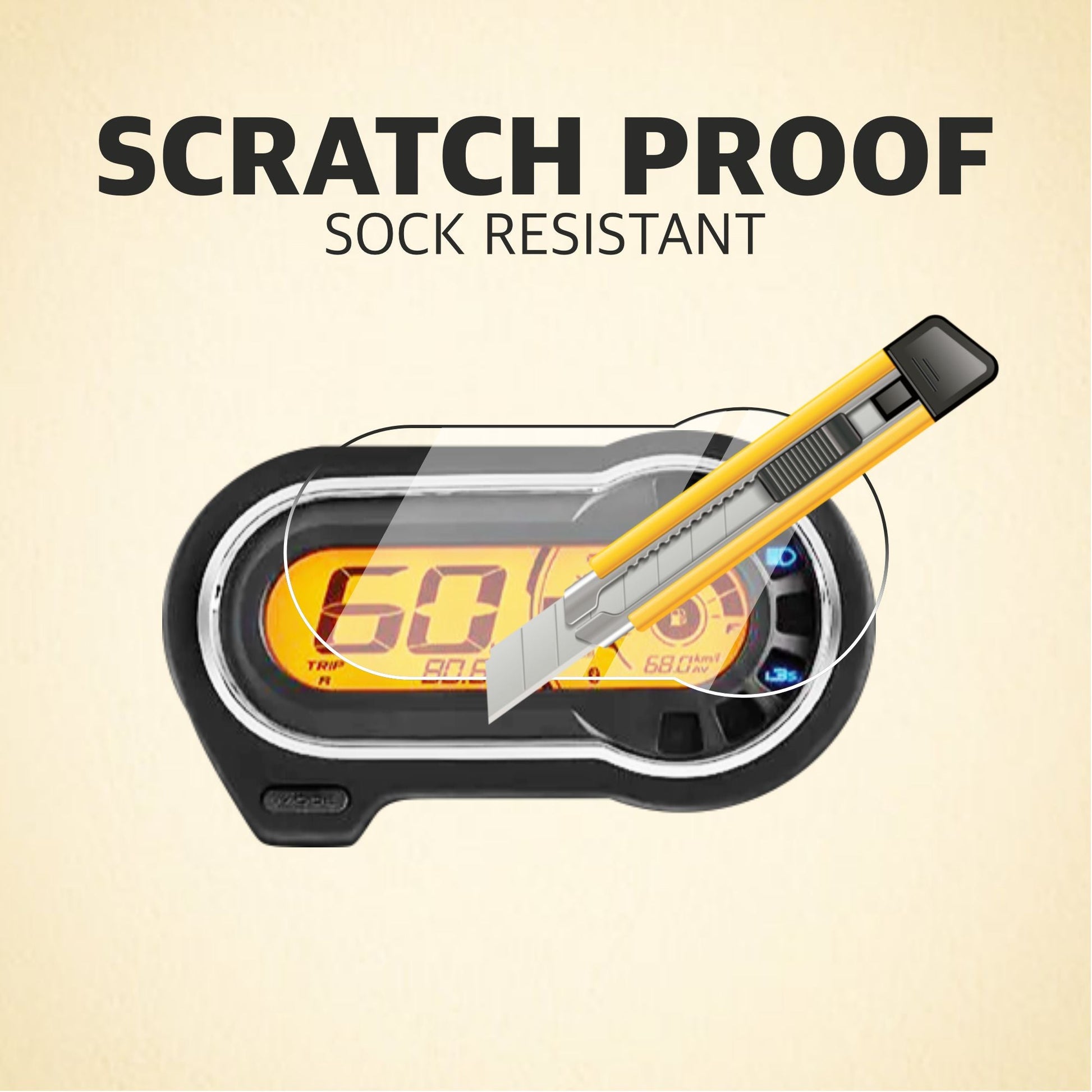 [2 Pack] Hero Splender Plus Xtec TFT Instrument Cluster Digital Speed Meter Screen Protector [2022 - 2025] - SPLENDOR_PLUS_C