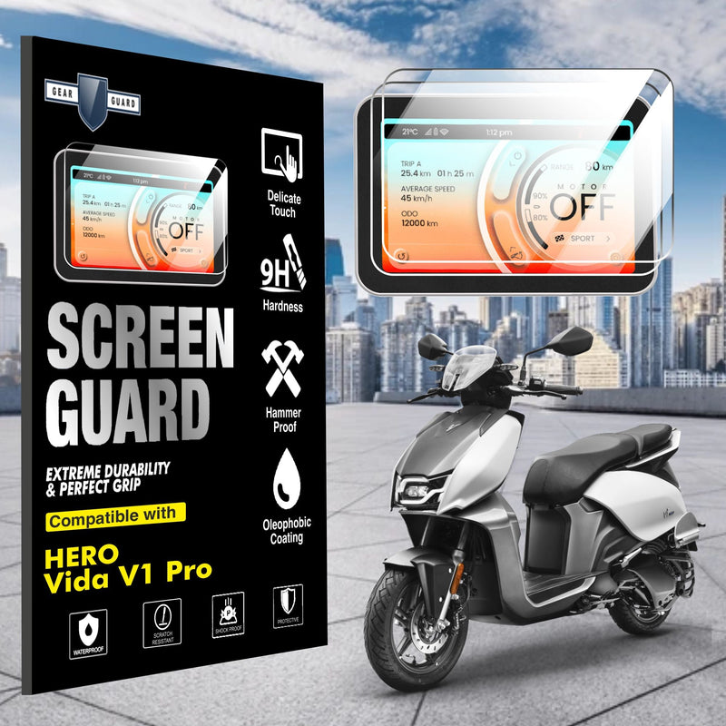 [2 Pack] Hero Vida V1 Pro TFT Instrument Cluster Digital Speed Meter Screen Protector [2022 - 2024] - S7C_VIDA_V1_PRO