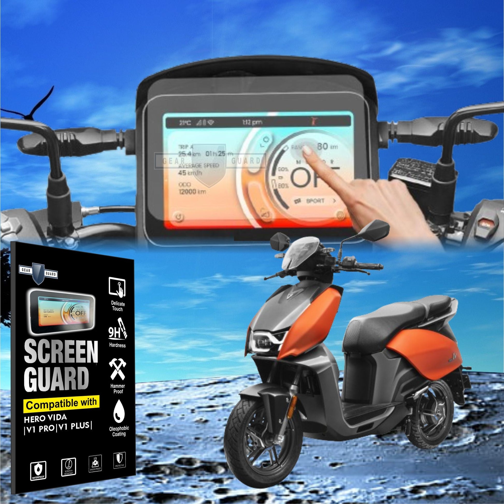 [2 Pack] Hero Vida V2 Lite TFT Instrument Cluster Digital Speed Meter Screen Protector [2024 - 2025] - S7C_VIDA_V2_LITE