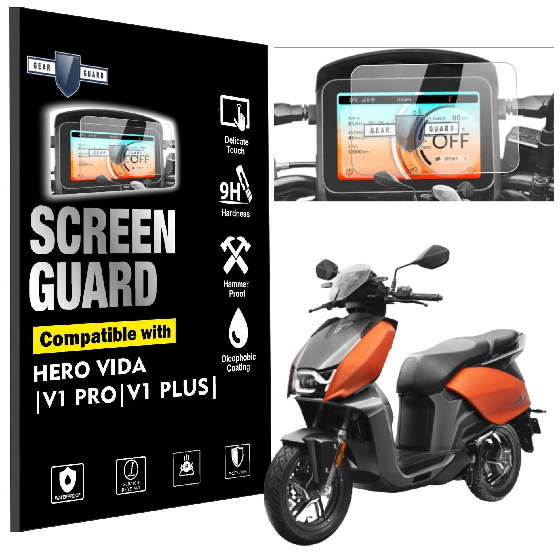 [2 Pack] Hero Vida V2 Plus TFT Instrument Cluster Digital Speed Meter Screen Protector [2024 - 2025] - S7C_VIDA_V2_PLUS