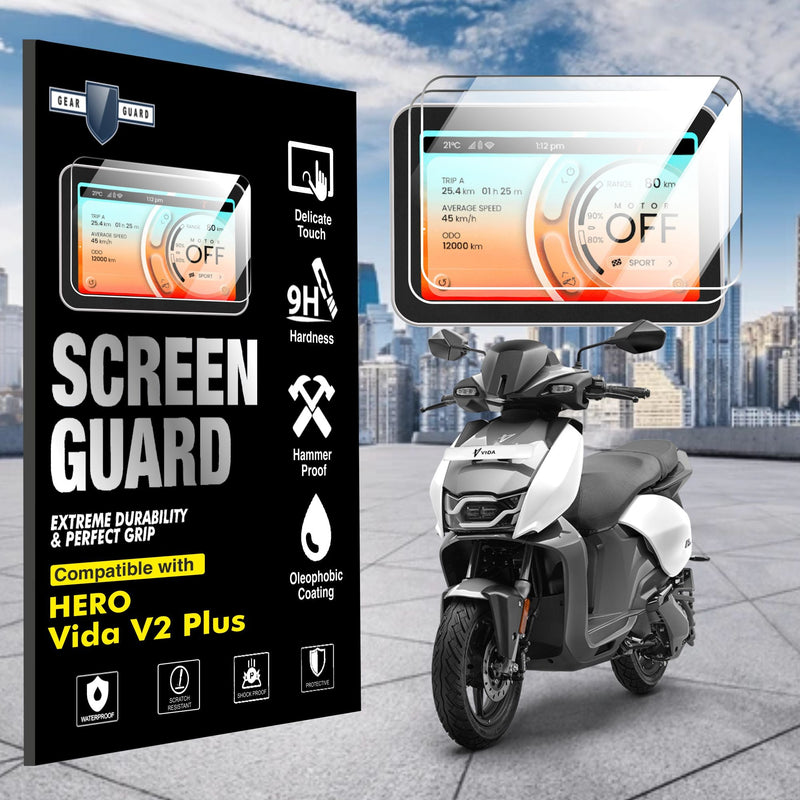 [2 Pack] Hero Vida V2 Plus TFT Instrument Cluster Digital Speed Meter Screen Protector [2024 - 2025] - S7C_VIDA_V2_PLUS