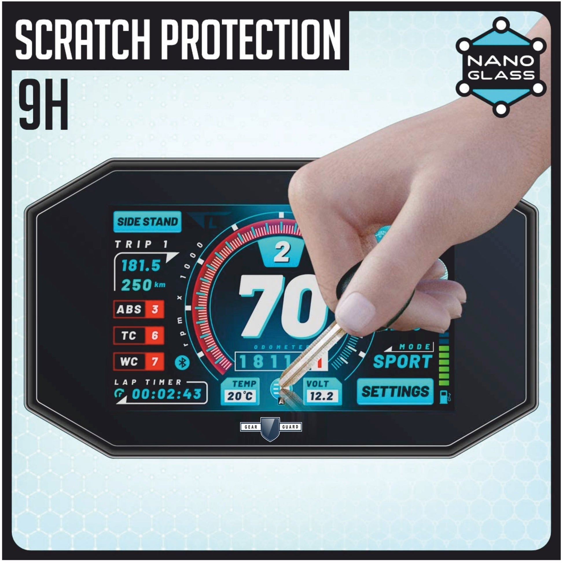 [2 Pack] Hero Vida V2 Pro TFT Instrument Cluster Digital Speed Meter Screen Protector [2024 - 2025] - S7C_VIDA_V2_PRO