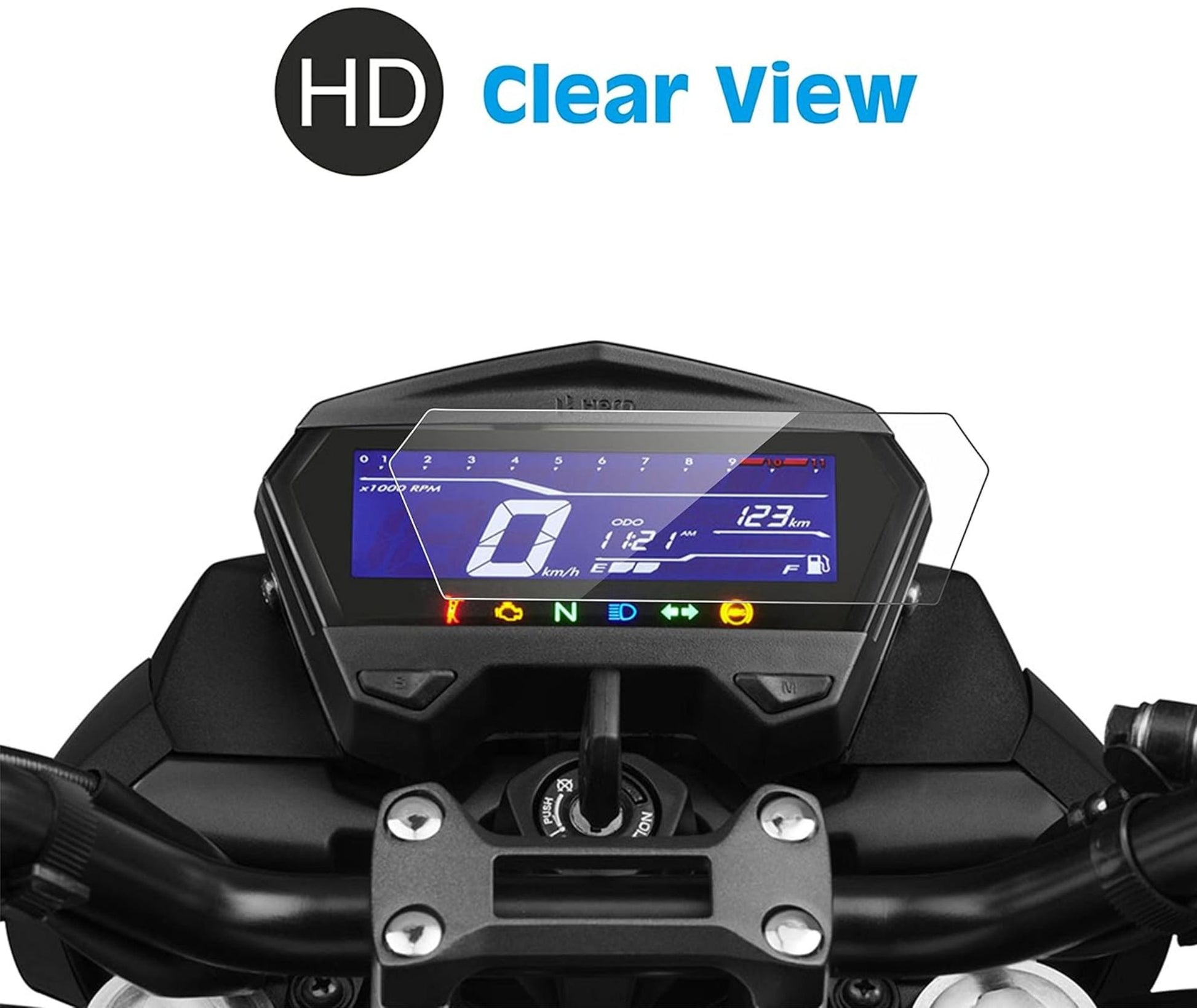 [2 Pack] Hero Xtreme 160R Bike TFT Instrument Cluster Digital Speed Meter Screen Protector [2020 - 2025] - S6C_XTREME_160R
