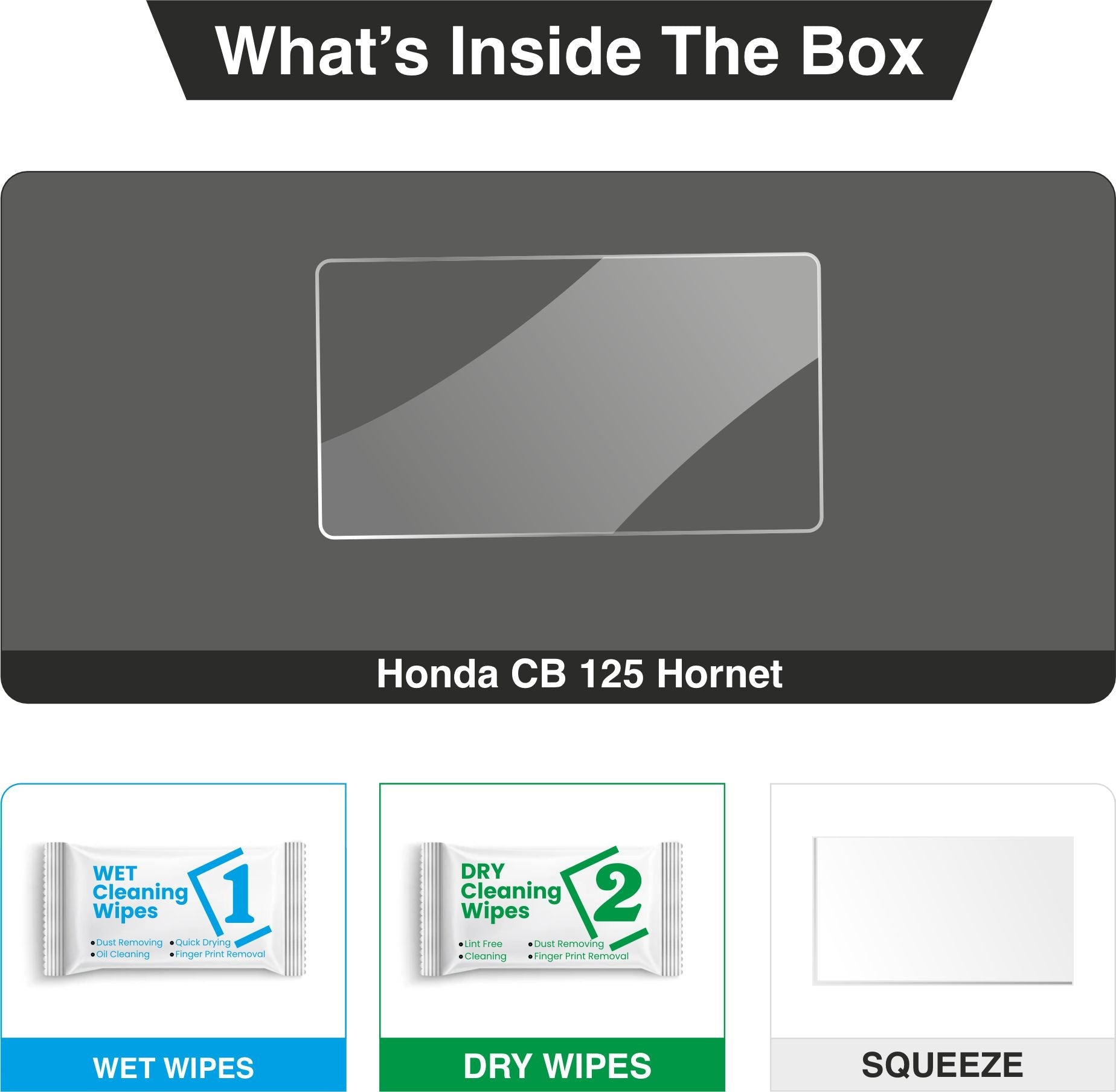 [2 PACK] Honda CB 125 Hornet Bike Accessories Speedometer Screen Guard [2025] - S4C_HORNE_125