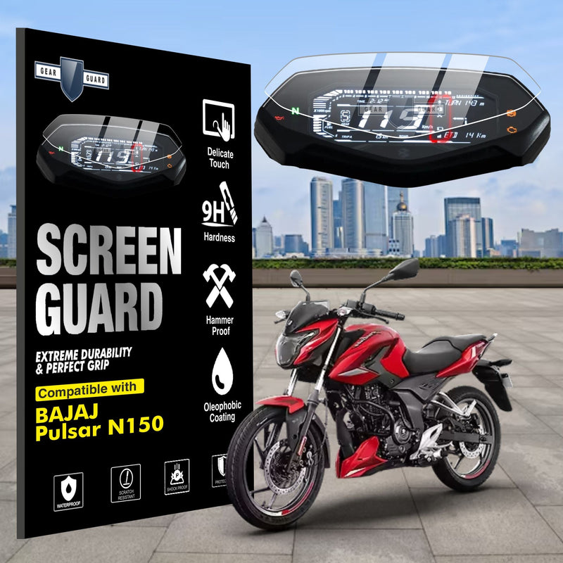 [2 Pack] New Bajaj Pulsar N150 TFT Instrument Cluster Digital Speed Meter Screen Protector [2024 - 2025] - S4C_PULSAR_N150_2024