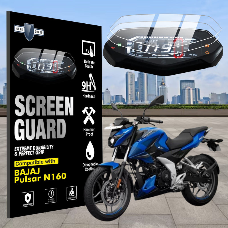 [2 Pack] New Bajaj Pulsar N160 TFT Instrument Cluster Digital Speed Meter Screen Protector [2024 - 2025] - S4C_PULSAR_N160_2024