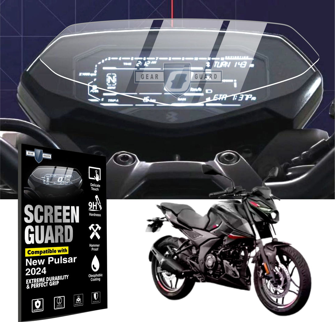 [2 Pack] New Bajaj Pulsar N250 125 TFT Instrument Cluster Digital Speed Meter Screen Protector [2024 - 2025] - S4C_PULSAR_N250_2024