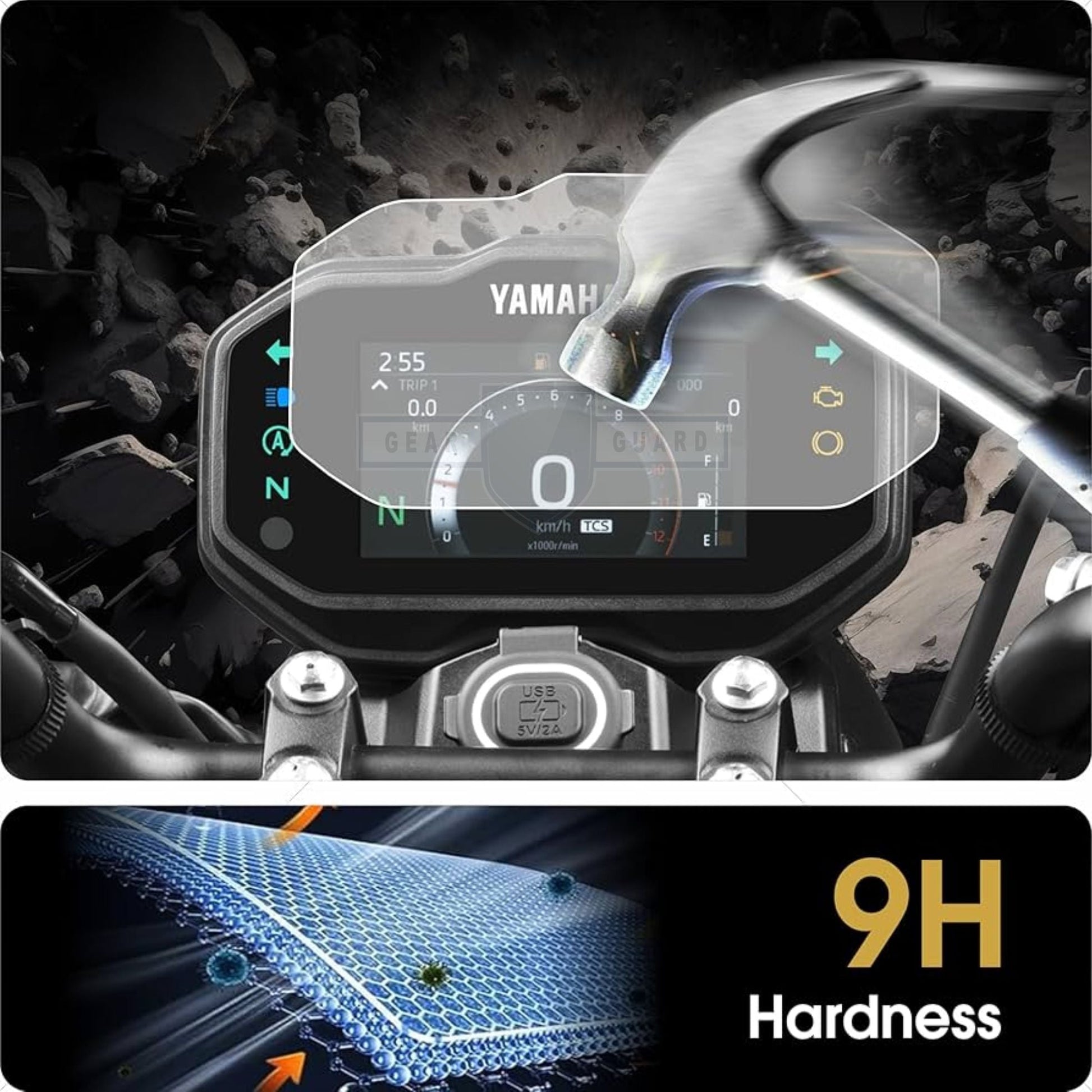 [2 Pack] New Yamaha FZ - S Fi Hybrid TFT Instrument Cluster Digital Speed Meter Screen Protector [2025] - S4C_FZ-S Fi_2025