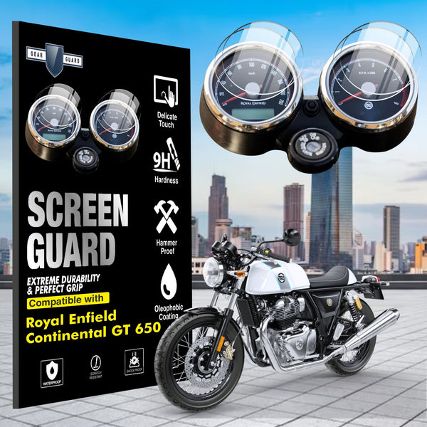 [2 Pack] Royal Enfield Continental GT 650 Bike Accessories Instrument Cluster Screen Guard - CONTINENTAL_SG-1