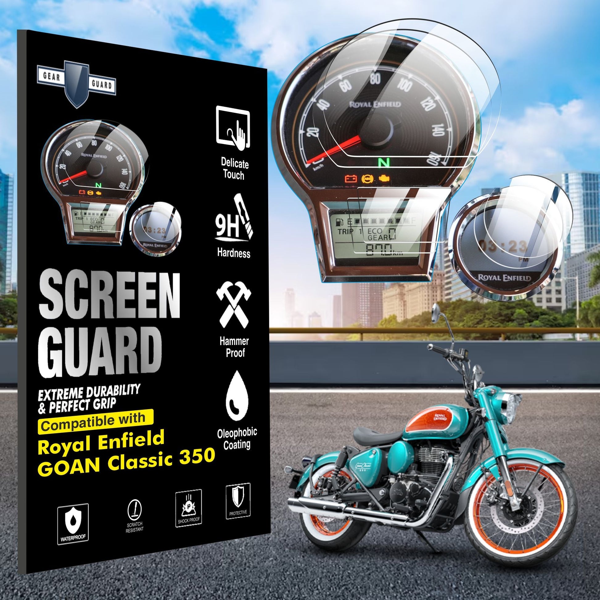 [2 PACK] Royal Enfield Goan Classic 350 Bike Accessories Speedometer Guard - SBC_GOAN_350