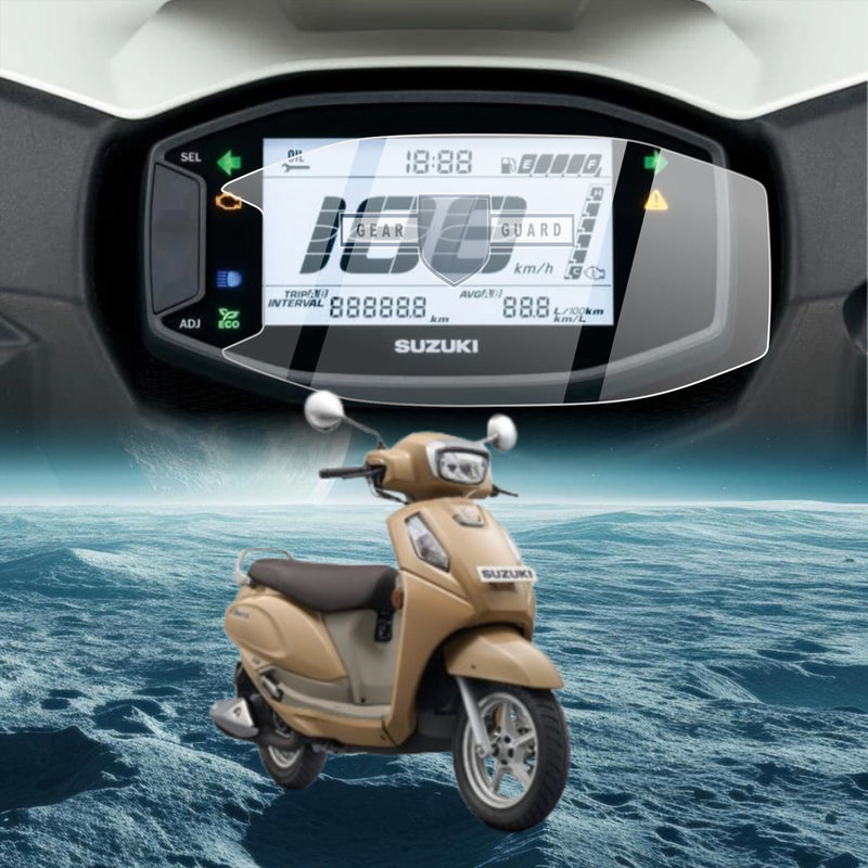 [2 Pack] Suzuki Access 125 (Ride connect) Accessories Bluetooth Digital Console Screen Protector [2024 - 2025] - S4C_NEWACCESS_BL125