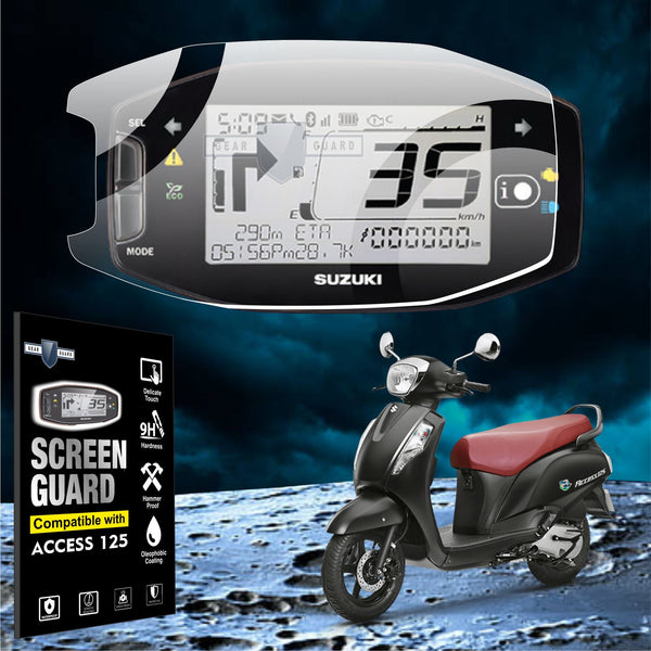 [2 Pack] Suzuki Access 125 (Ride Connect Edition) Instrument Cluster Digital Speed Meter Screen Protector [2020 - 2023] - S4C_ACCESS125_2020-2023