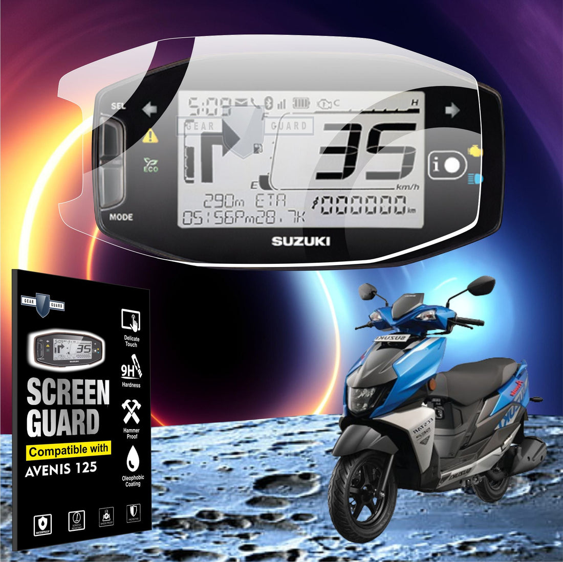 [2 Pack] Suzuki Avenis 125 Instrument Cluster Digital Speed Meter Screen Protector [2021 - 2025] - S4C_AVENIS_PO1