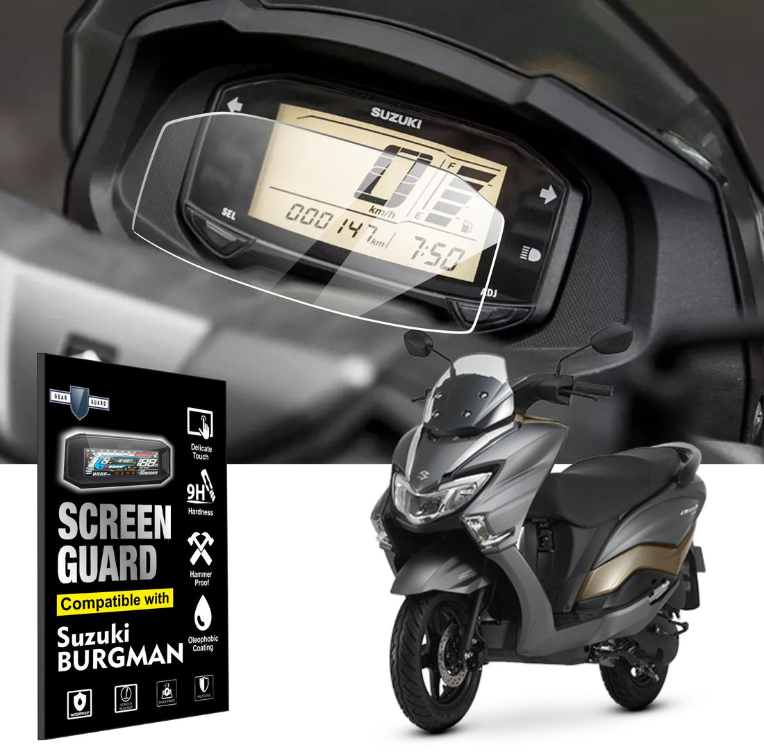 [2 Pack] Suzuki Burgman 125 Street Standard Digital Speed Meter Screen Protector [2020 - 2025] - S4C_BURGMAN_STANDARD