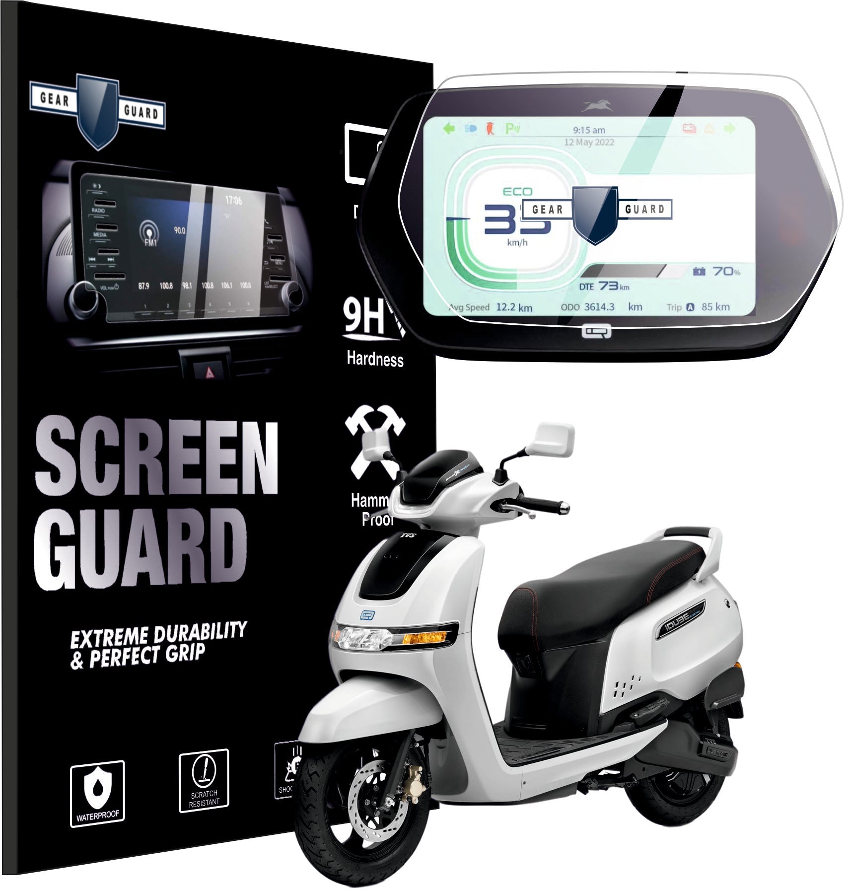 [2 Pack] TVS iQube - S EV Instrument Cluster Digital Speed Meter Screen Protector [2022 - 2025] - S7C_IQUBES_ST