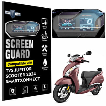 [2 Pack] TVS Jupiter SmartXonnect Digital Speed Meter Screen Protector [2024 - 2025] - S4C_JUPITER_24