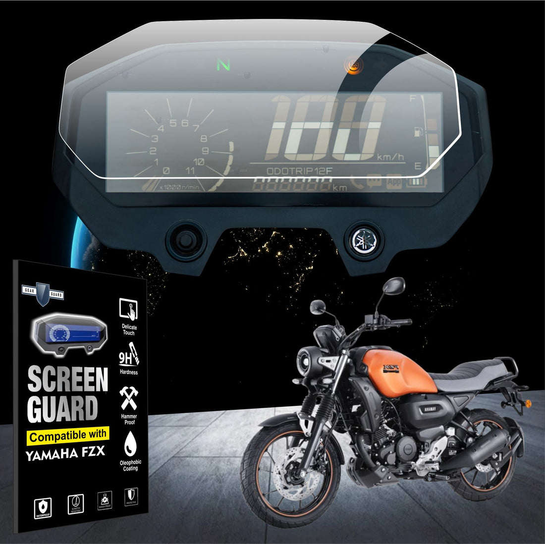 [2 Pack] Yamaha FZx TFT Instrument Cluster Digital Speed Meter Screen Protector [2021 - 2025] - S4C_FZX