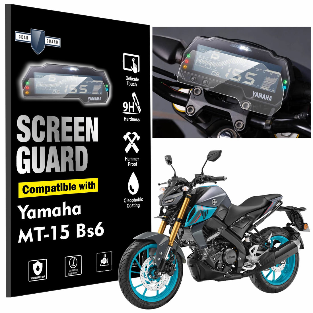 [2 Pack] Yamaha MT - 15 TFT Instrument Cluster Digital Speed Meter Screen Protector [2019 - 2025] - S4C_YAMAHA_OLD_MT15