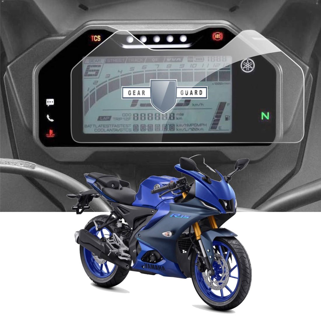 [2 Pack] Yamaha R15 V4 TFT Instrument Cluster Digital Speed Meter Screen Protector [2021 - 2025] - S4C_R15_V4