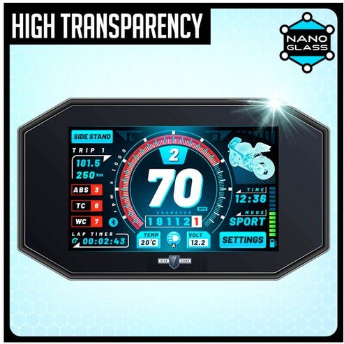 [2 Pack]Hero Super splendor Bike TFT Instrument Cluster Digital Speed Meter Screen Protector [2021 - 2024] - C7C_SUPER_SPLENDER