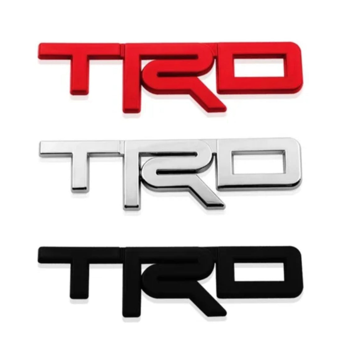 TRD 3D Emblem | 12.5cm x 3.5cm | All Vehicle Exterior Decorative Logo, Self-Adhesive