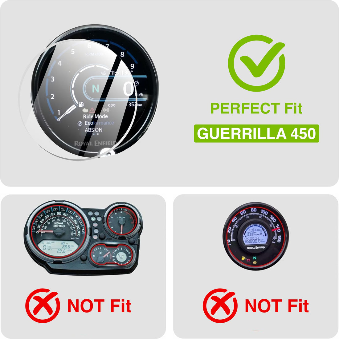 Royal Enfield Guerrilla 450 (2025+) Bike Instrument Cluster Screen Guard