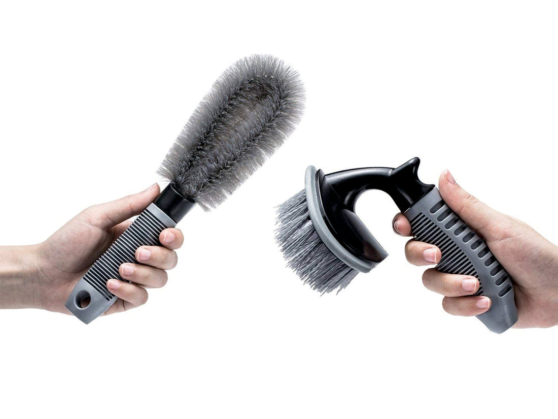 [2 PCS] Car Wheel & Rim Cleaning Brush Kit