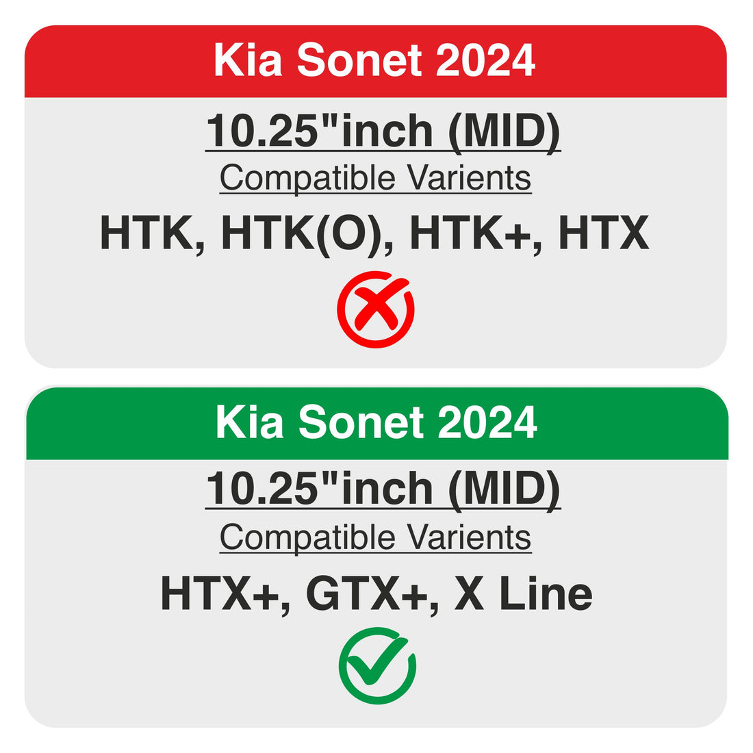 Kia Sonet Facelift 2024 Accessories ( Instrument Cluster ) MID Screen guard -SONET_FACE_MID