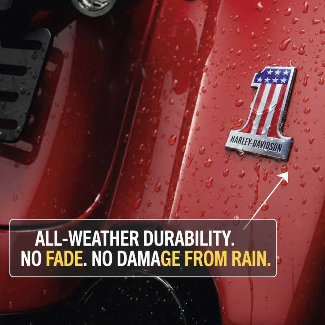 Harley Devidson BIKE Badge Emblem | 8cm x 5cm | All Vehicle Exterior Decorative Logo, Self-Adhesive