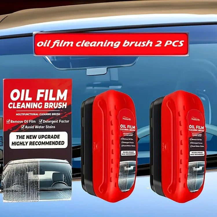 [2Pack] Car Glass Oil Film Removal Cleaner | Anti fog liquid brush - OIL_FILM_CLEANING_2PCS