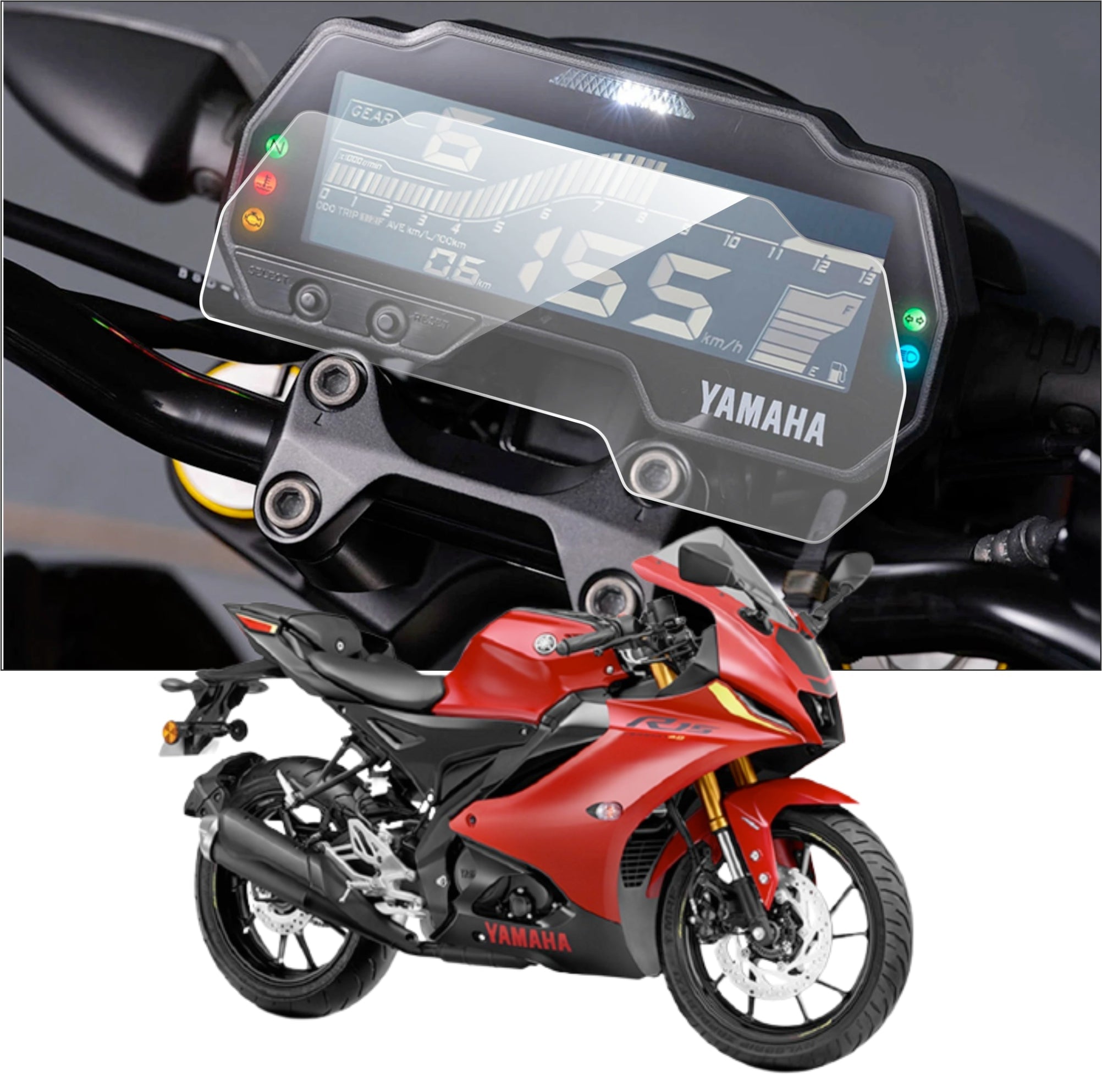 [2Pack] Yamaha R15 v3 TFT Instrument Cluster Digital Speed Meter Scree
