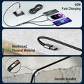 3-in-1 Fast Charging Cable | Type-C, Lightning & Micro USB | 66W Braided Data Cable -3IN1_BRAIDED_CABLE